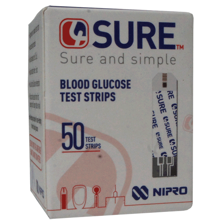 4Sure Smart Glucose Monitor + 4Sure Glucose Teststreifen x 50