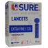 Lancettes pour diabétiques 4Sure 33G x 100 - Pour obtenir des échantillons de sang