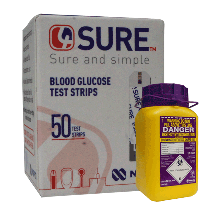 Bandelettes de test de glycémie 4Sure x 50