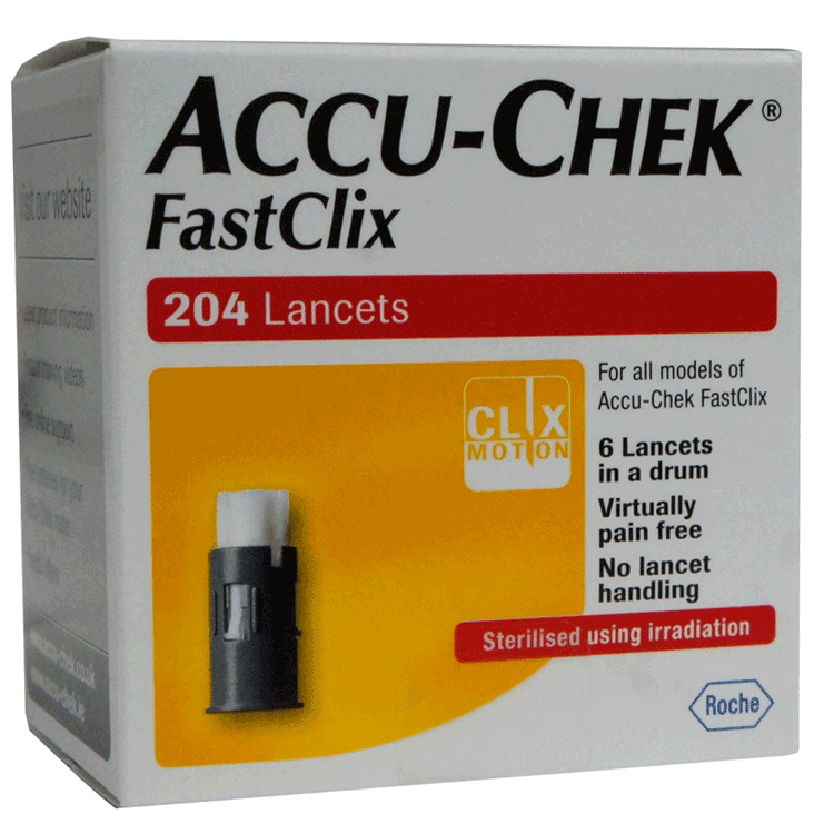AccuChek Aviva Test Strips 2 x 50 + FastClix x 204 Lancets