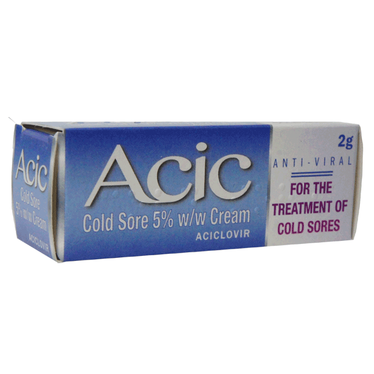 Acic 5% Aciclovir Cold Sore Cream 2g