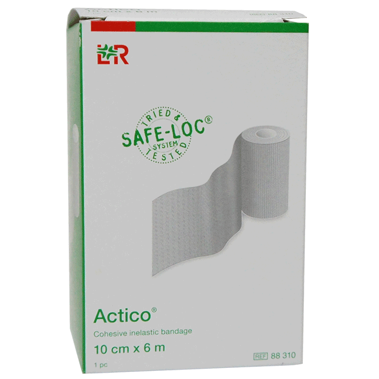 Actico Cohesive Inelastic bandage  6m in 3 widths - 6cm, 8cm and 10cm