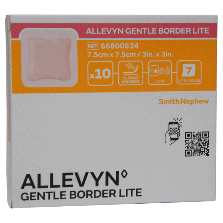 Allevyn Gentle Border 17,5 cm x 17,5 cm x 10 verbanden