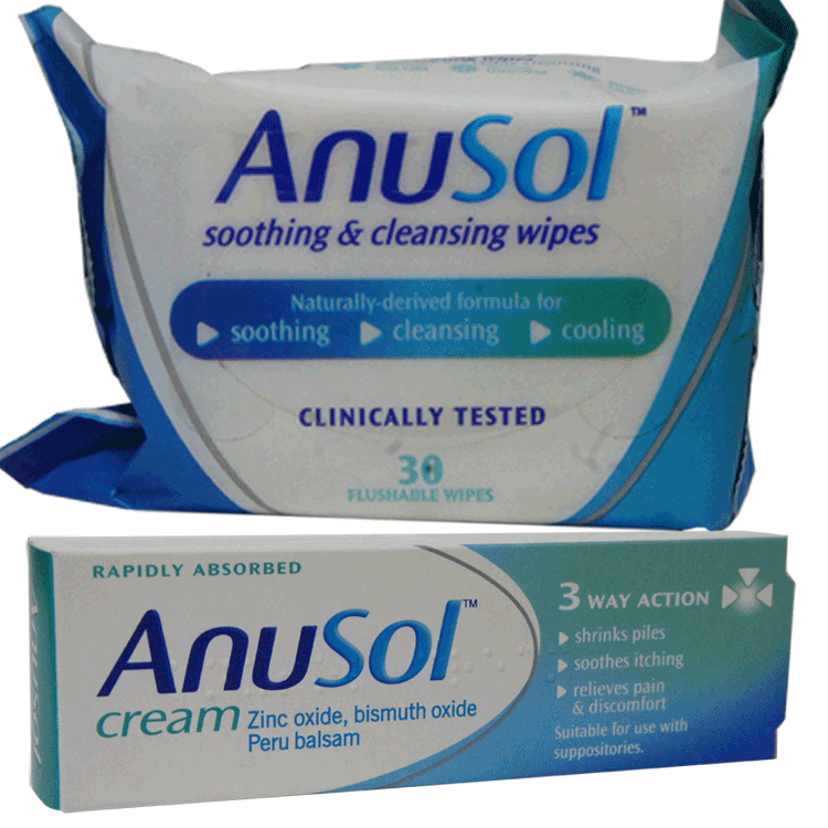 Anusol Crème 23g pour Hémorroïdes Avec ou sans Lingettes Anusol