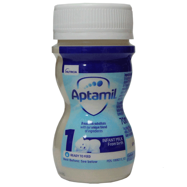 Aptamil 1  First infant milk  x 70ml x 24 cartons - Ready to use