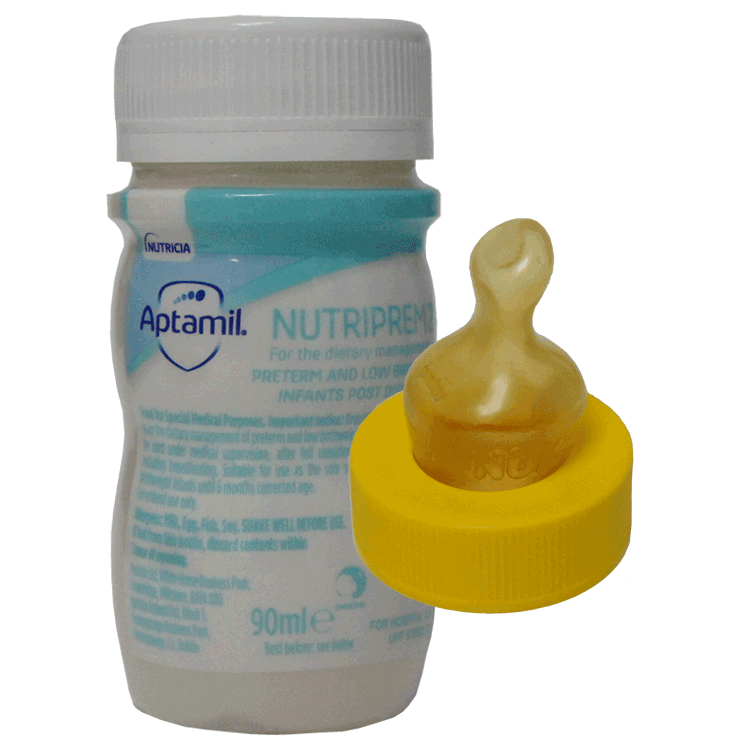 Aptamil Nutriprem 2 Fertig zum Füttern, 90 ml x 24 + SMA-Schraubsauger x 24