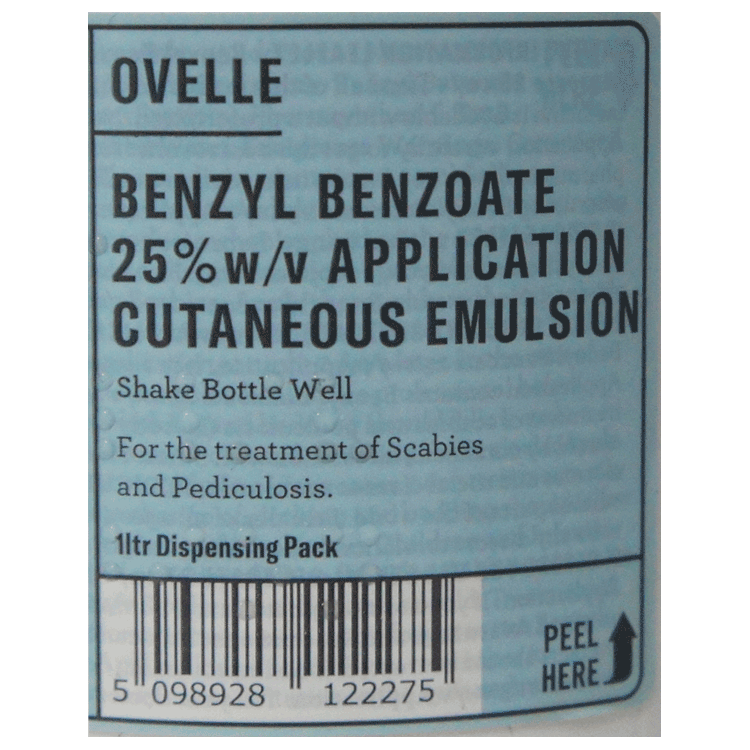 Benzyl Benzoate 25% w/v Application for scabies - 150ml
