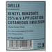 Benzyl Benzoate 25% w/v Application for scabies - 150ml