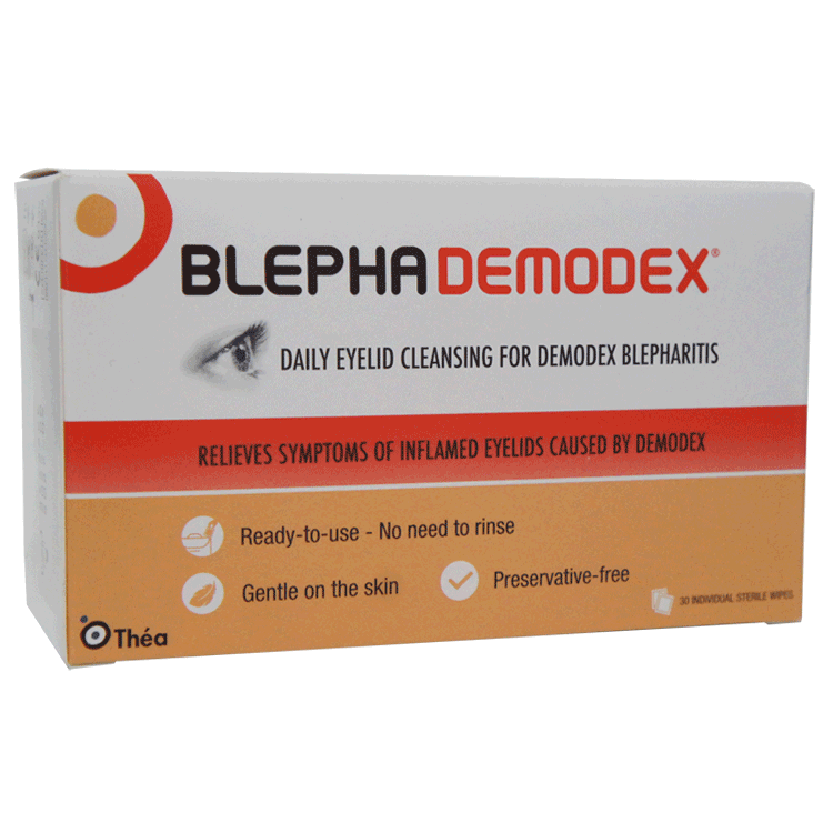 Blepha Demodex Eyelid Wipes x 30 - For Demodex Blepharitis