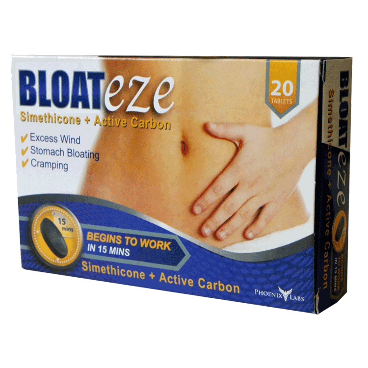 Bloateze 20 tablets - For Stomach Bloating and Cramping