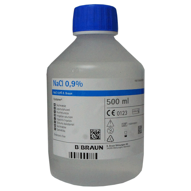 Braun Saline Solution (Sodium Chloride 0.9% ) for Wound Irrigation 500ml