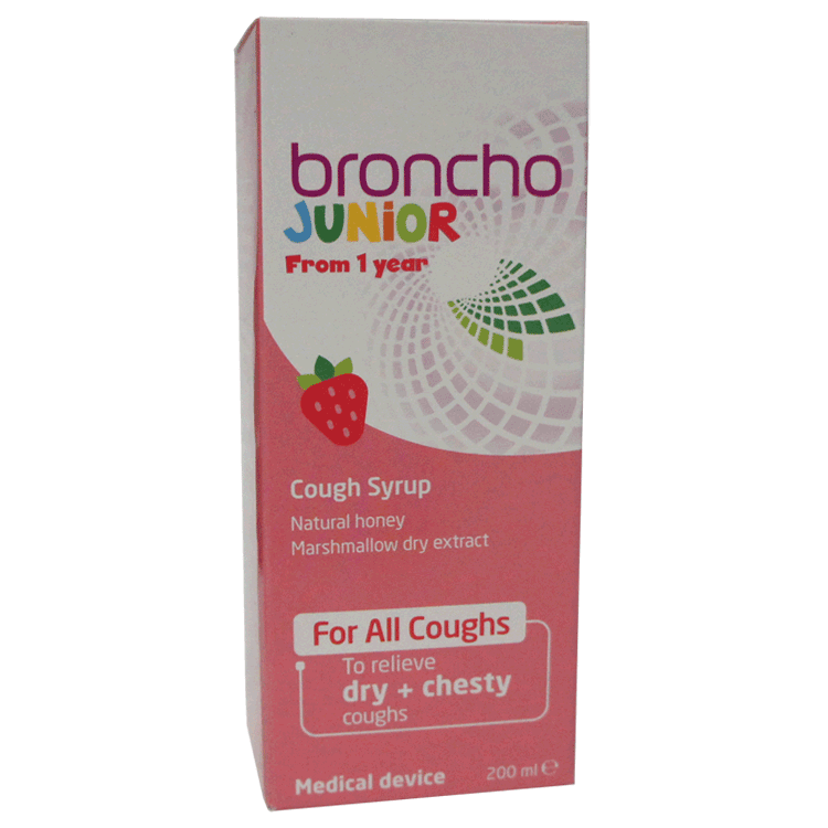 Bronchostop Junior 200ml - For all types of cough -  For 4 years and older