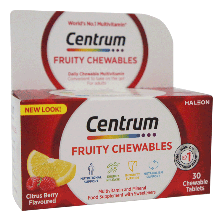 Centrum Fruity Chewables x 30 chewable tablets