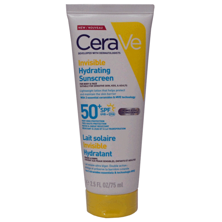 CeraVe Invisible Hydrating Sunscreen 75ml Tube