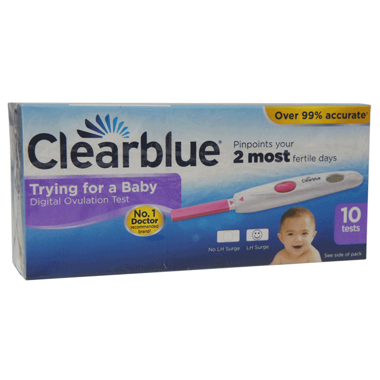 Clearblue Ovulation Kit x 10 tests - Hormone test kit  With or Without Centrum Conception x 30 tablets