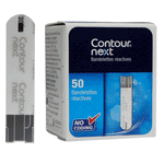 Bandelettes de test de glycémie Contour Next x 50 pour le diabète / Avec ou sans boîte pour objets tranchants