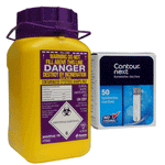Bandelettes de test de glycémie Contour Next x 50 pour le diabète / Avec ou sans boîte pour objets tranchants