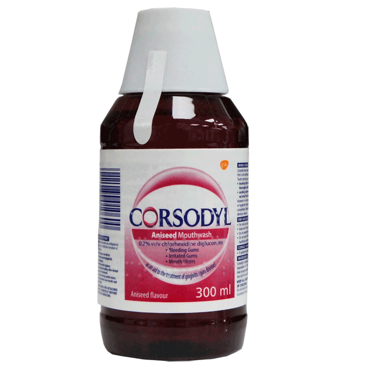 Corsodyl Aniseed Mouthwash x 300ml - Antiseptic mouthwash