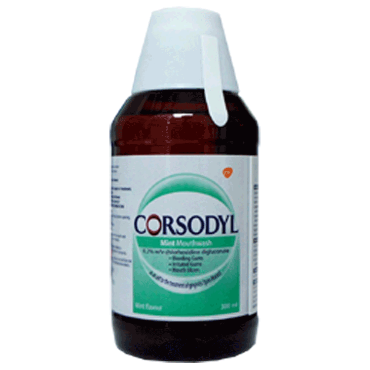 Corsodyl Mint Mouthwash x 300ml - Antiseptic mouthwash