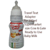 Holiday / Travel adapter and teats for Cow & Gate 200ml Ready to Use baby milk. - With Medium Flow NUK Teats