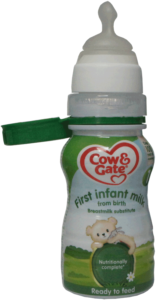 Cow and Gate First Säuglingsmilch 200 ml x 6 – Von der Geburt an mit oder ohne Saugeradapter und weißen NUK-Sauger