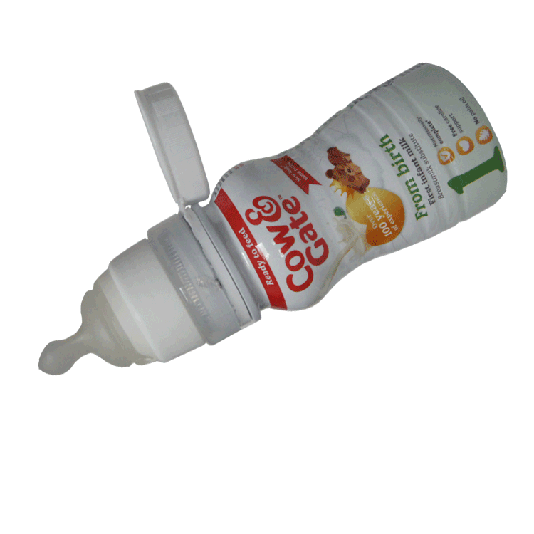 Holiday / Travel adapter and teats for Cow & Gate 200ml Ready to Use baby milk. - With Medium Flow NUK Teats