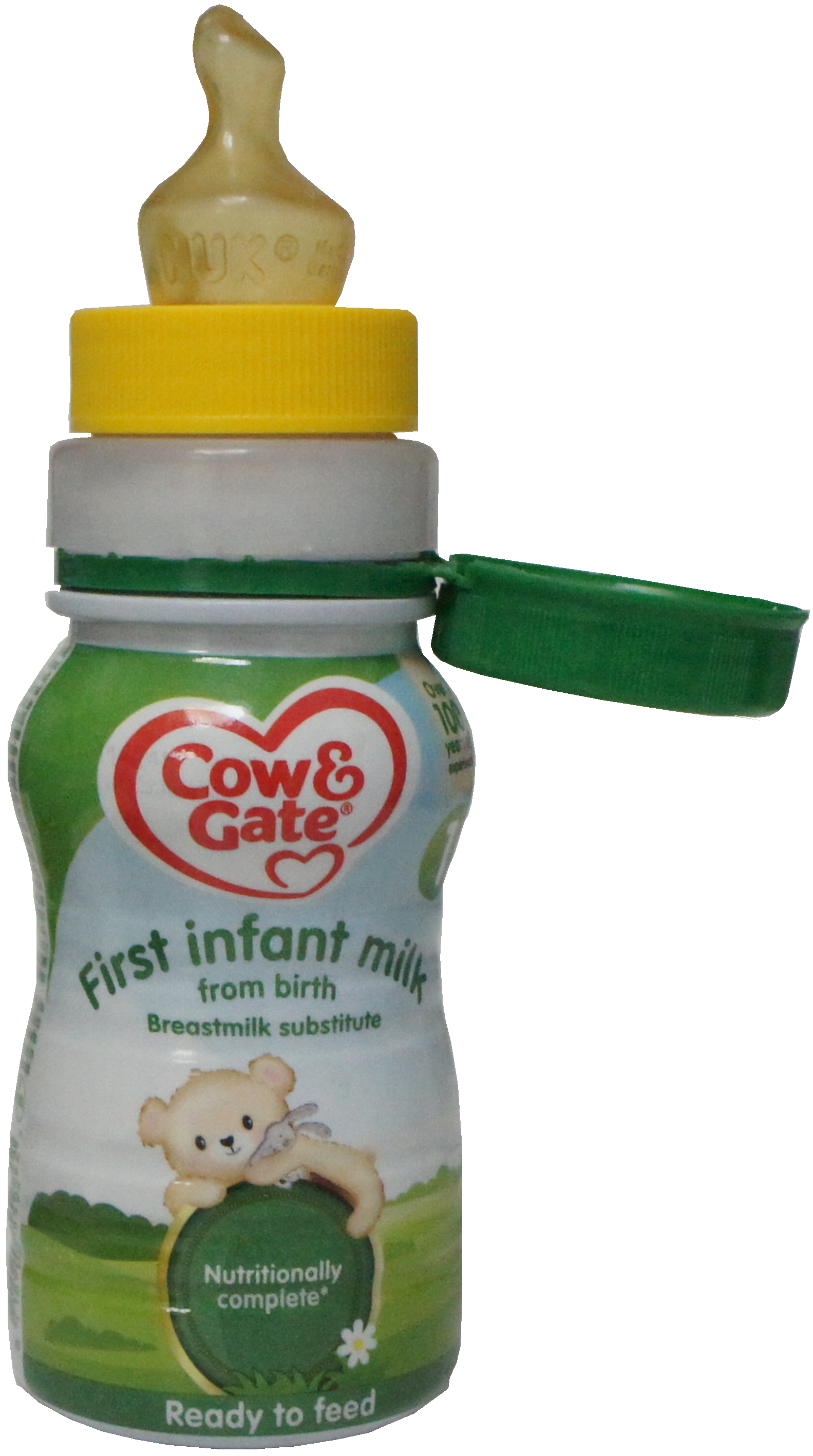 Milk carton to feeding bottle - Converter Kit - Cow & Gate 1 First Baby Milk 200ml x 4 + Converter Lid + 24 Sterile SMA Teats