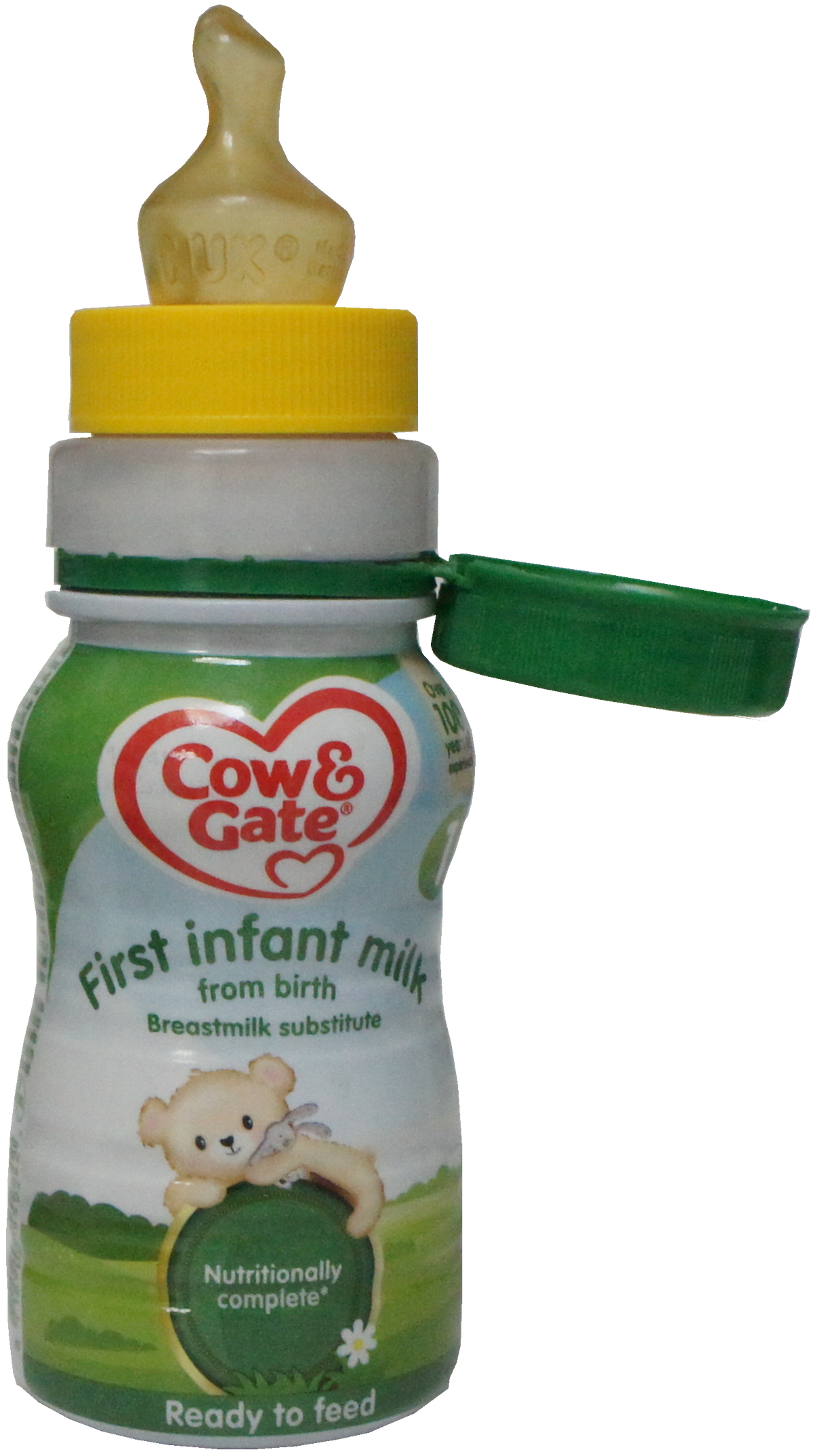 Milk carton to feeding bottle - Converter Kit - Cow & Gate 1 First Baby Milk 200ml x 4 + Converter Lid + 24 Sterile SMA Teats