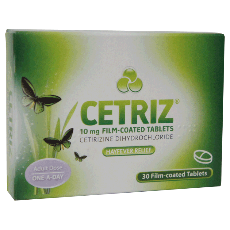 Cetriz Tablets 10mg x 30 - For Hayfever and Allergies