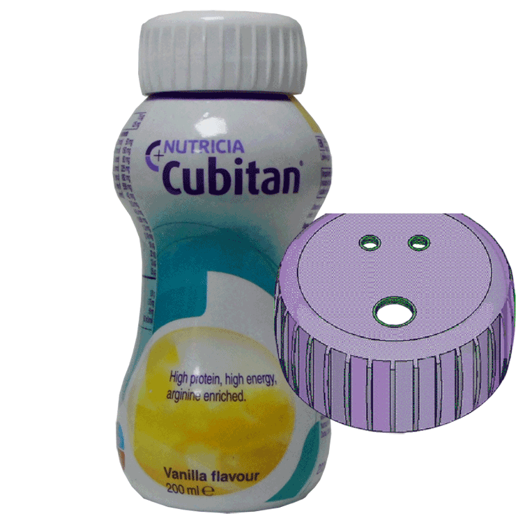 Cubitan Vanilla 200ml x 6 With or without an Anti-spill screw-on lid
