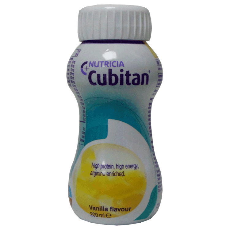 Cubitan Vanilla 200ml x 6 With or without an Anti-spill screw-on lid