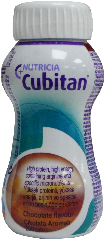 Cubitan Chocolate 200ml x 6 With or Without Anti-Spill Straw Hole Lid
