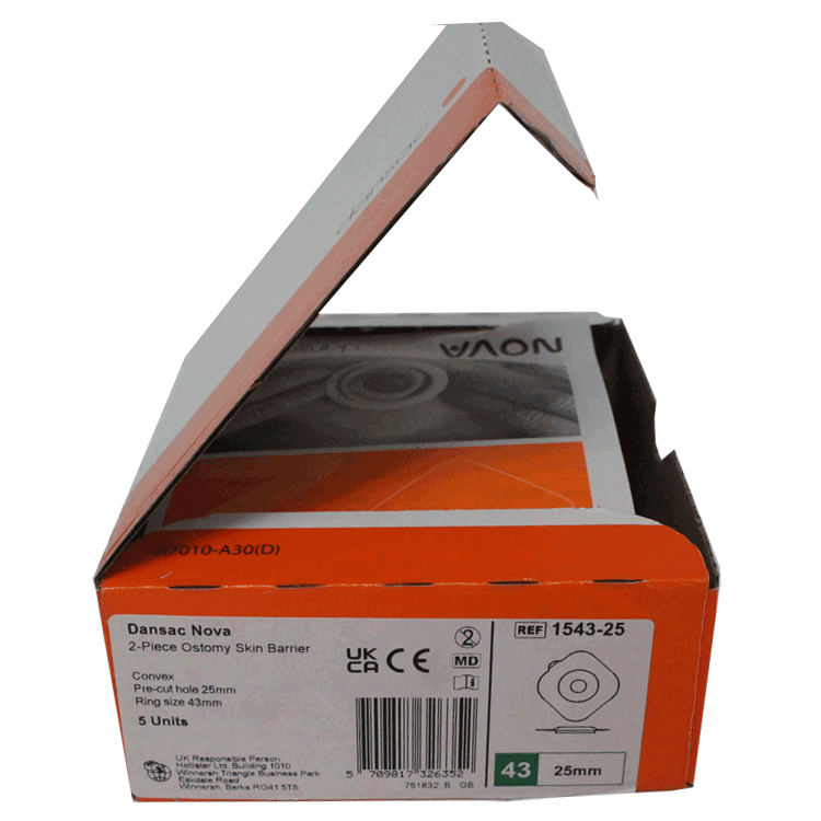 Dansac Seals - Nova 2 Soft Convex 1543-25 x 5 - Ostomy Seals