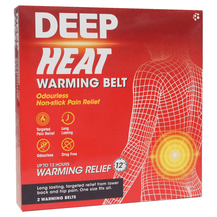 Deep Heat warming belt x 2 - For Pain Relief