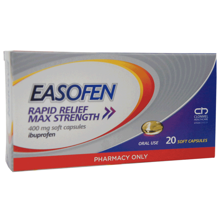 Easofen Rapid Relief Max Strength 400mg capsules x 20