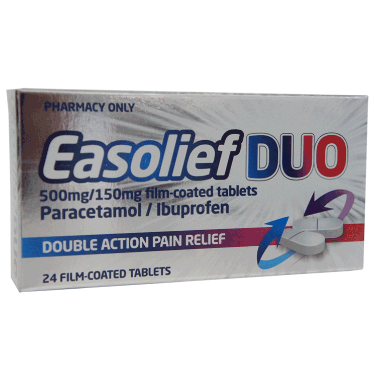 Easolief Duo x 24 filmomhulde tabletten - Met paracetamol en Ibuprofen