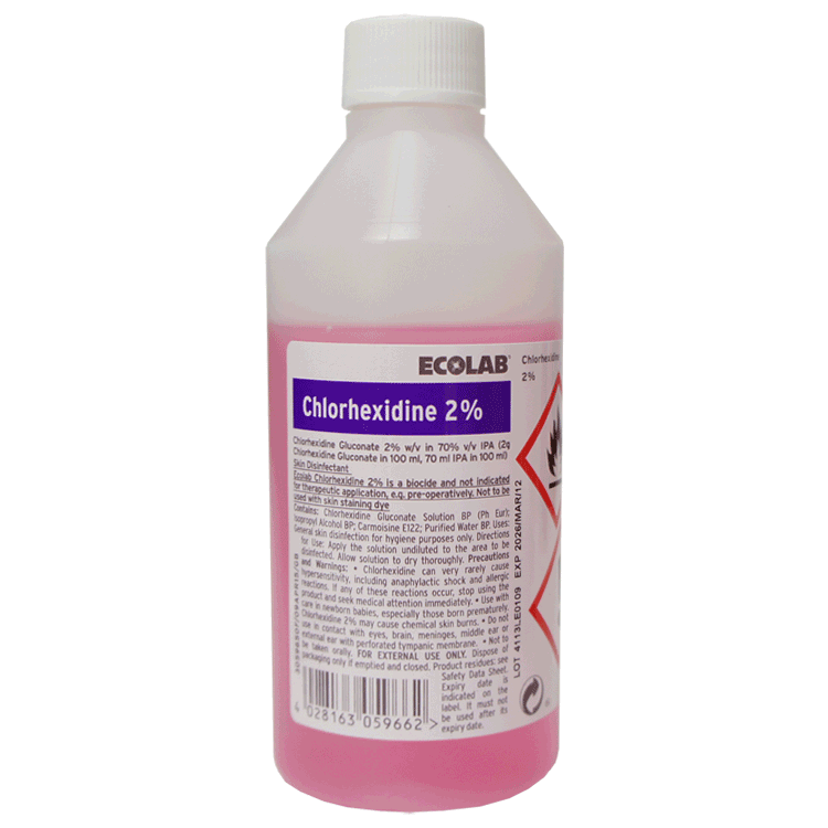 Ecolab Chlorhexidine 2% x 200ml - Chlorhexidine Skin Cleanser
