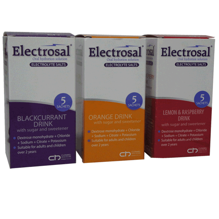 Salts d'électration orale à l'hydratation - 5 sachets - 3 saveurs