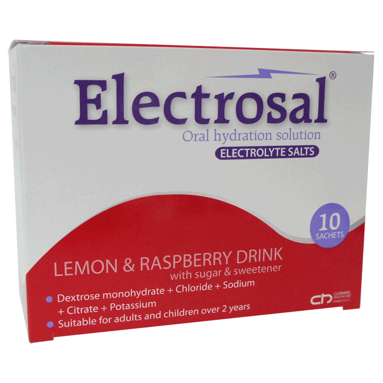 Electrosal Oral Hydration Salts - 10 Sachets Lemon and Raspberry