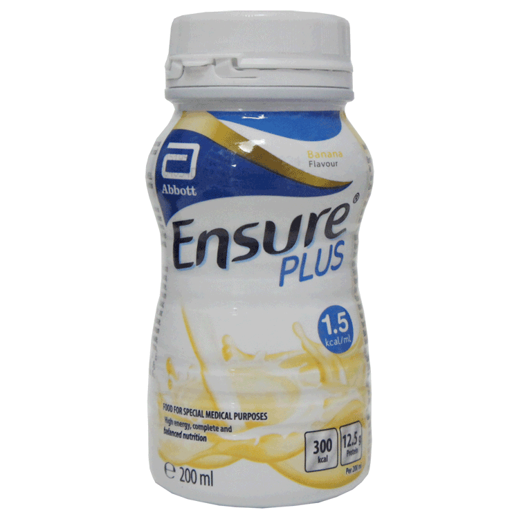 Ensure Plus 1.5kcal Banana 200ml - Complete Nutrition  With or Without Teats +  Re-usable Adapter