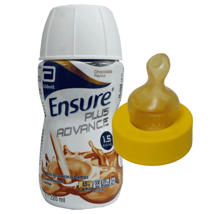 Ensure Plus Advance 220ml  x 1 - With Sterile Screw On  Yellow Neck Teat x 1 - 5 Flavours