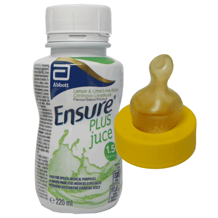 Ensure Plus Juce 220ml  x 5 +  Sterile Screw-On Teats 5 - 2 Flavours