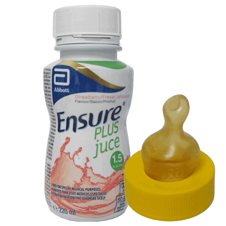Ensure Plus Juce 220ml  x 5 +  Sterile Screw-On Teats 5 - 2 Flavours