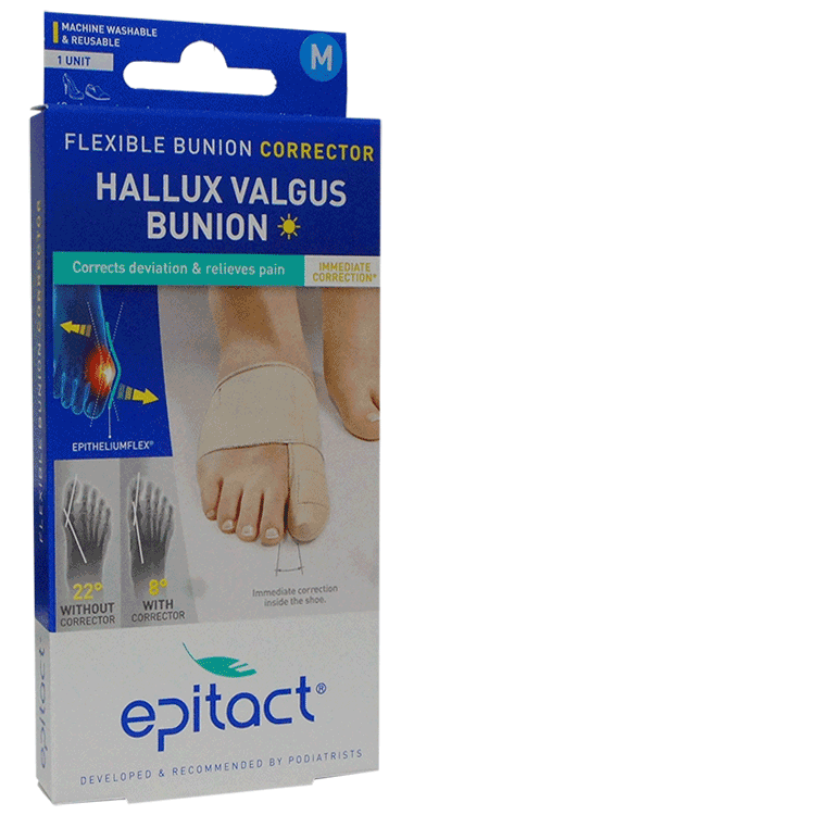 Epitact Flexible Bunion Corrector - Right or Left Foot - 3 Sizes