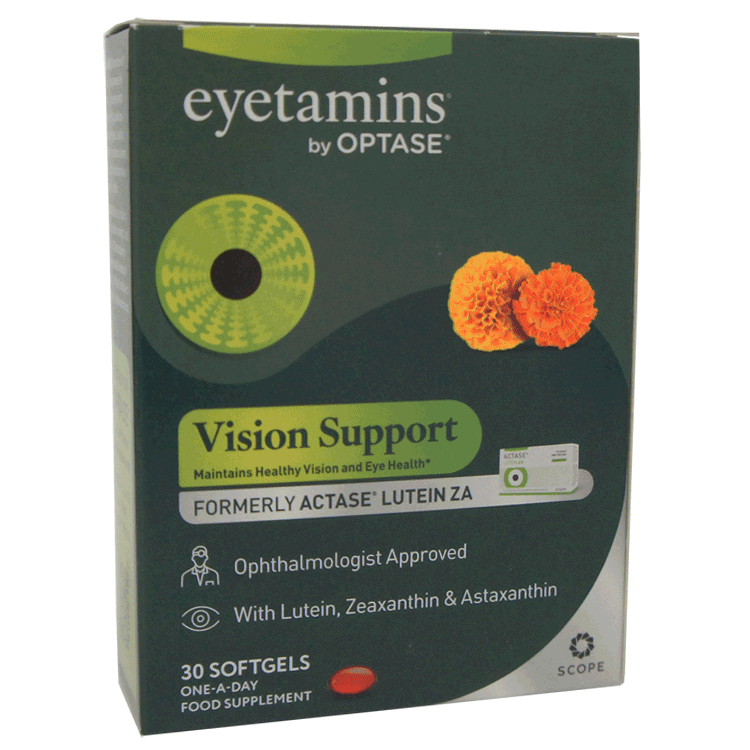 Eyetamins Lutein ZA 30 or 90's x One a day Softgels - For Macular Degeneration - AKA Actase Lutein