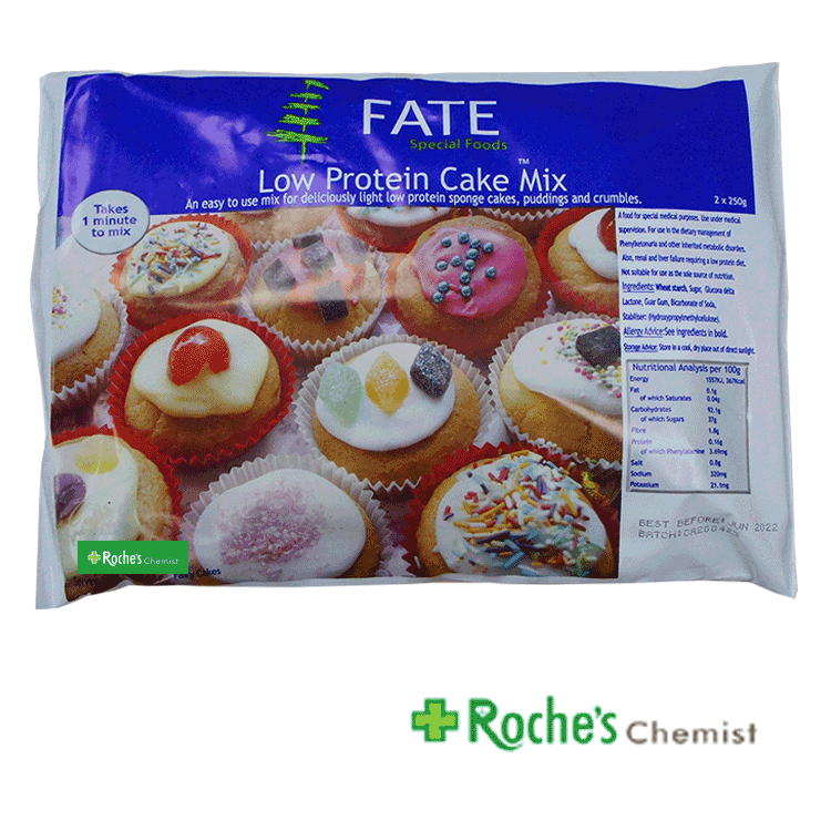 Fate Low Protein Cake Mix 2 ORIGINAL x 250g -  For use in liver and kidney failure