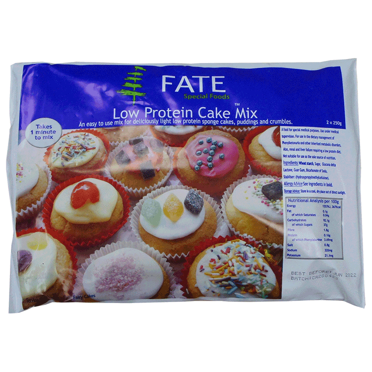 Fate Low Protein Cake Mix 2 ORIGINAL x 250g -  For use in liver and kidney failure
