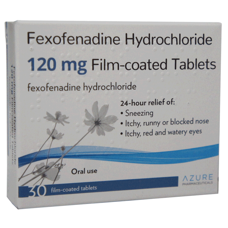 Fexofenadine Allergy 120mg Tablets x 30 - For Allergy and Hayfever