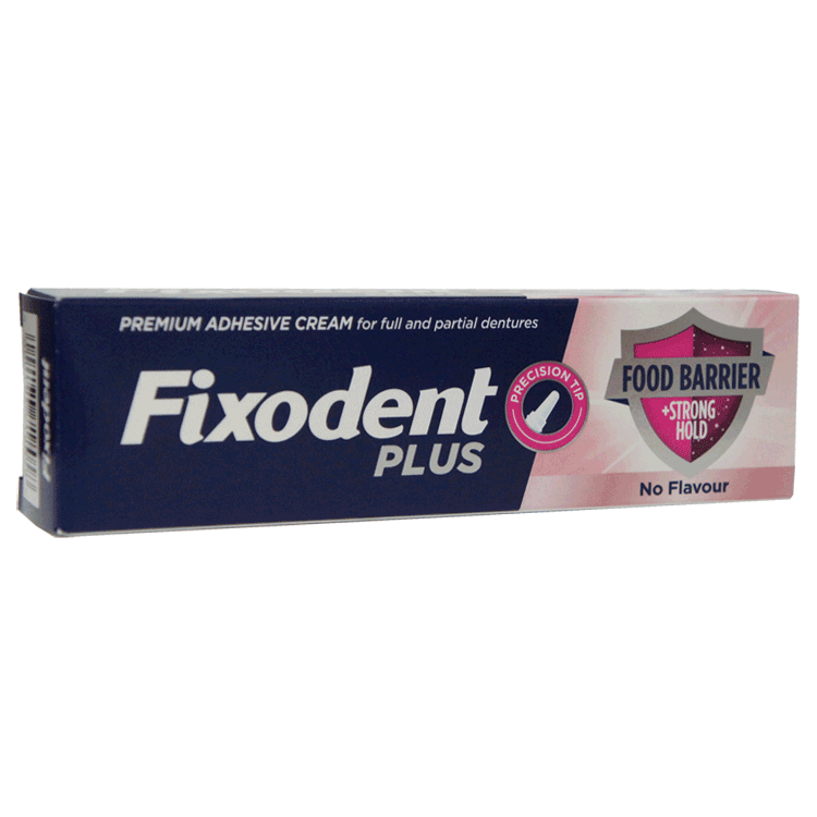 Fixodent Plus 40g Dental Adhesive - Strong Hold Food Barrier