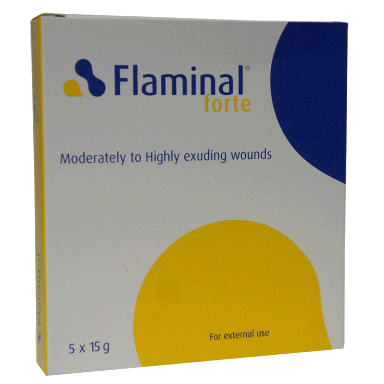 Flaminal Forte Alginaat / Enzym Gel 5 x 15g tubes - Voor matig exsuderende wonden